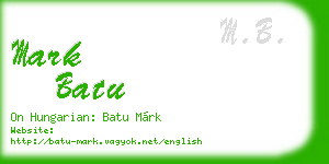 mark batu business card