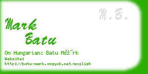 mark batu business card